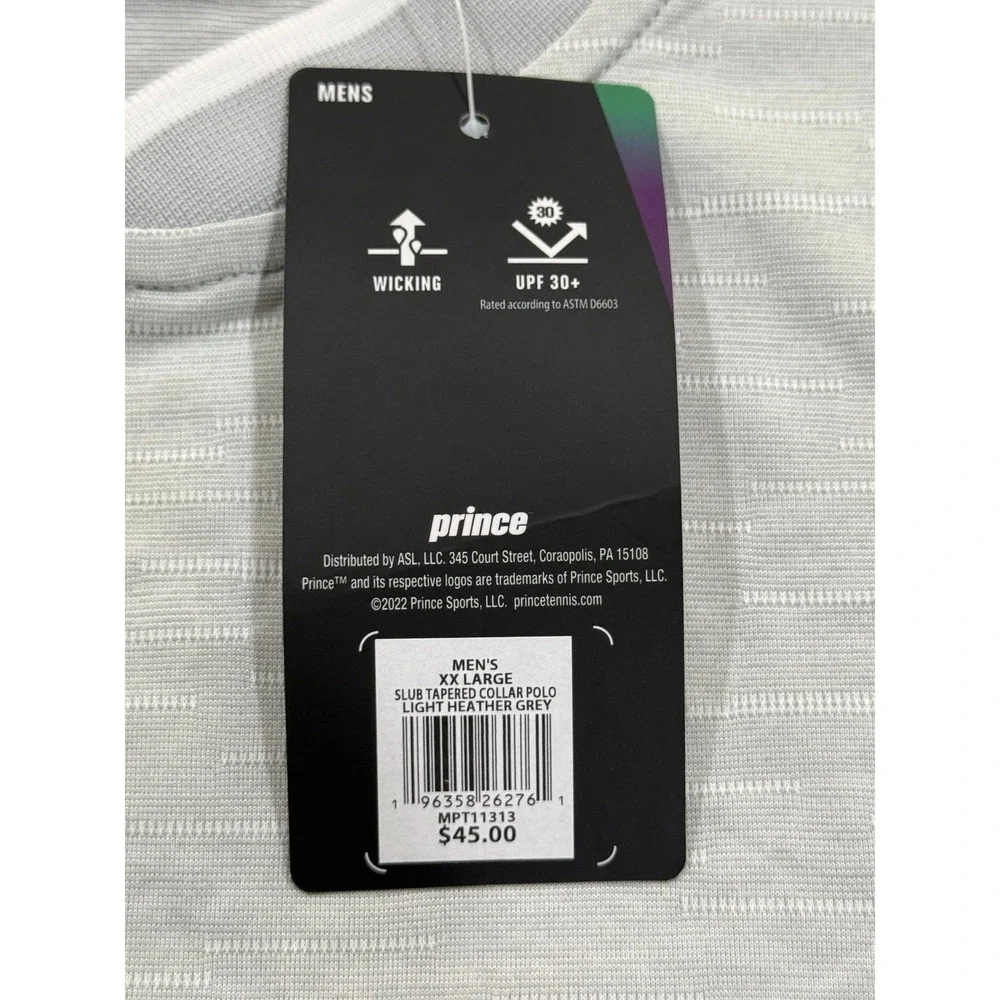 Prince‎ Slub Tapered Collar Polo Men's XXL